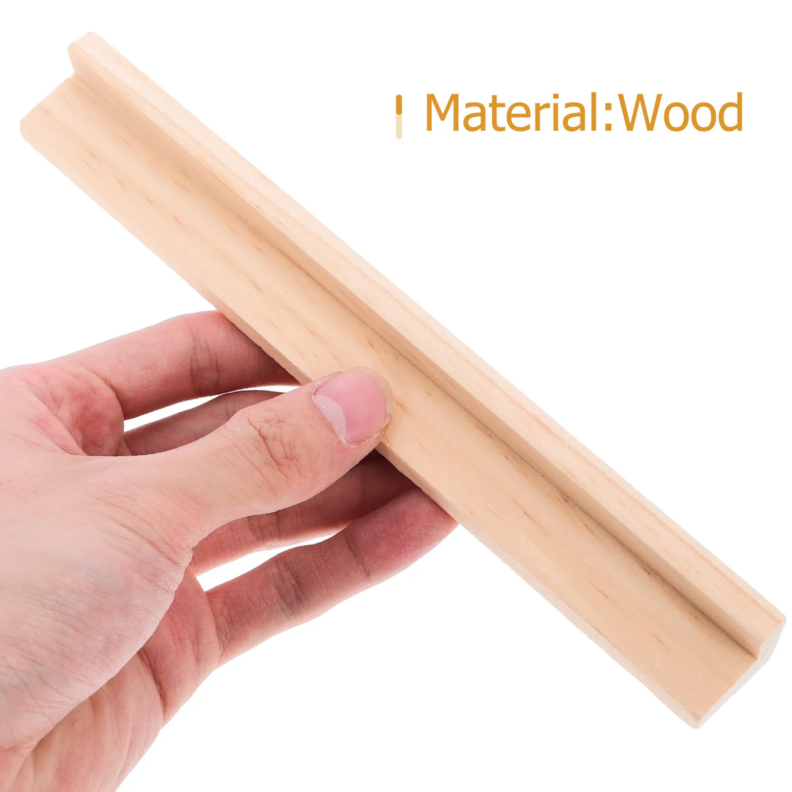 8 قطع صينية عرض خشبية للحروف الأبجدية بحواف ناعمة، قاعدة دومينو متعددة الوظائف لبطاقات الحروف للأطفال ومشاريع الحرف اليدوية