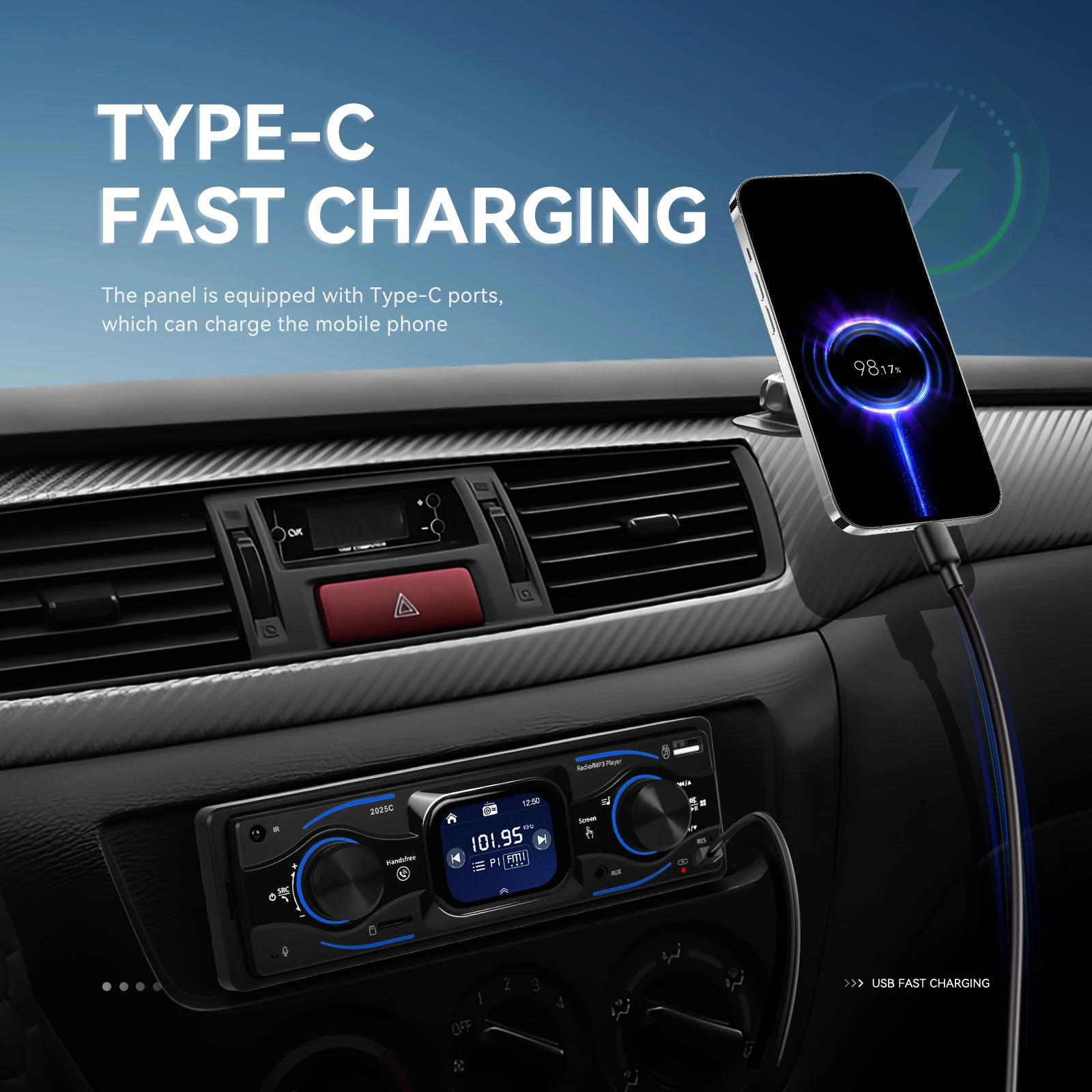 Hikity 2.17 "سيارة ستيريو 1DIN سيارة مشغل Mp3 الرقمية بلوتوث الصوت مع جهاز التحكم عن بعد الموسيقى ستيريو راديو السيارة أضواء ملونة #5