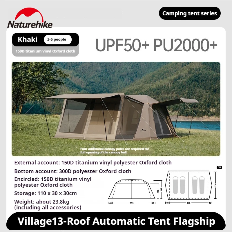 Naturehike Village 13 Tenda automática para acampamento