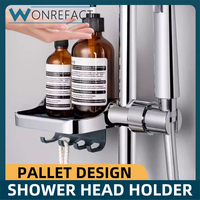 Adjustable Shower Head Holder for Slide Bar Head Bracket Holder Bathroom Shelf Toilet Rack Accessories Rotation Sprayer Holder