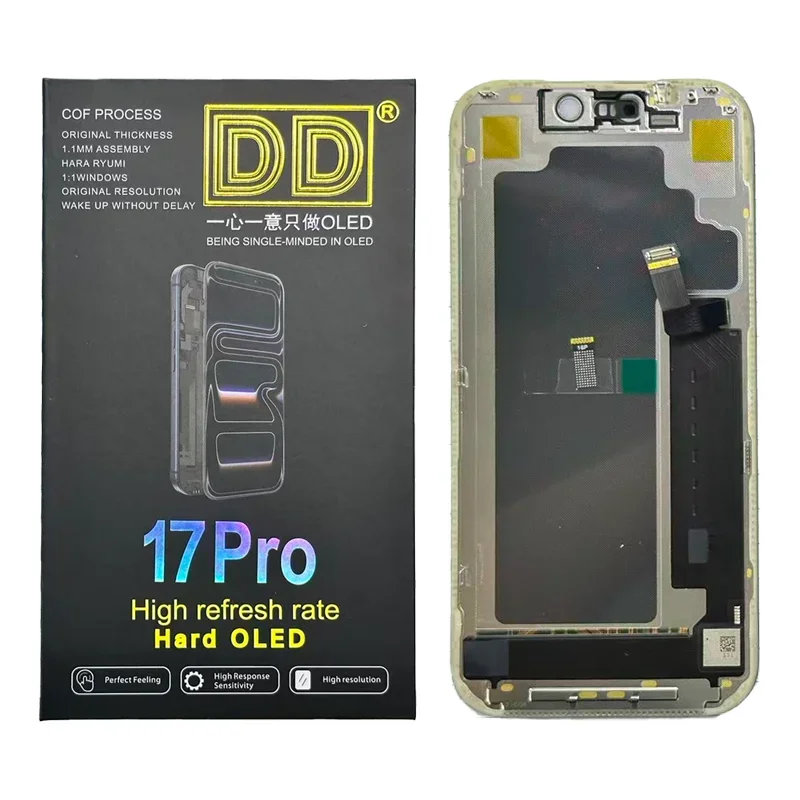 DD Hard Soft OLED Series For iphone 12 13 14 15 16 17 Pro Max Plus Mini LCD Display Touch Screen Pantalla Replacement