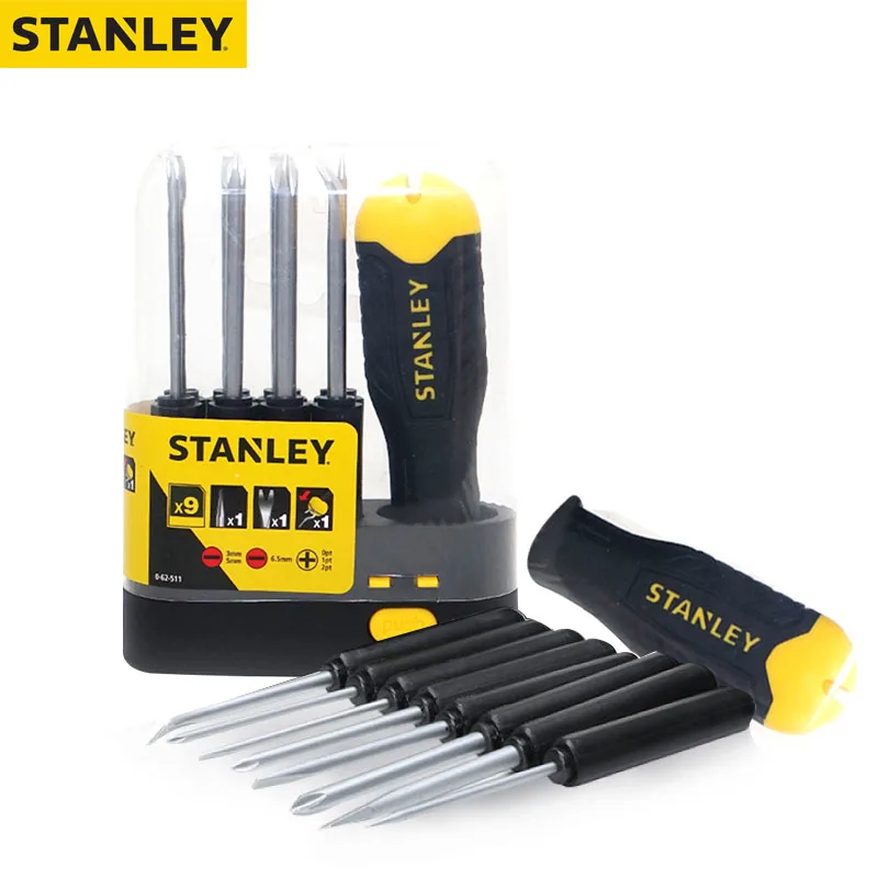 STANLEY STHT62511-8-23 9-Piece Household Flat Head Screwdriver Set Electrician  Multi-Functional Combinatio