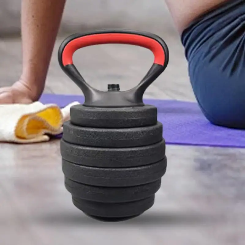 Fitness uchwyt na kettlebell regulowany uchwyt na kettlebell konwerter poślizgowy przykręcany klips uchwyt do czajnika z gumowym uchwytem do fitnessu