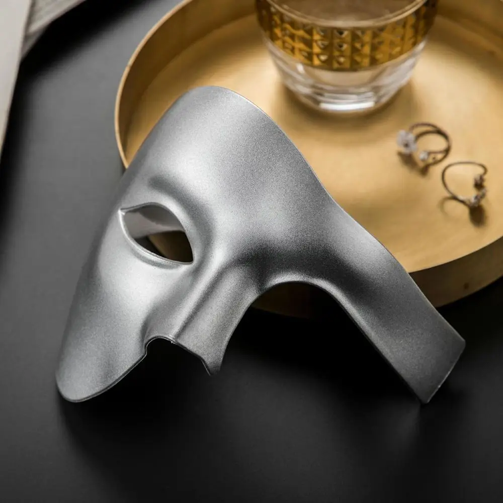 PVC Steampunk Phantom Masquerade Cosplay Mask Plastic Half Face Men/Women Punk Carnival Costume Props The Phantom Dancer Mask