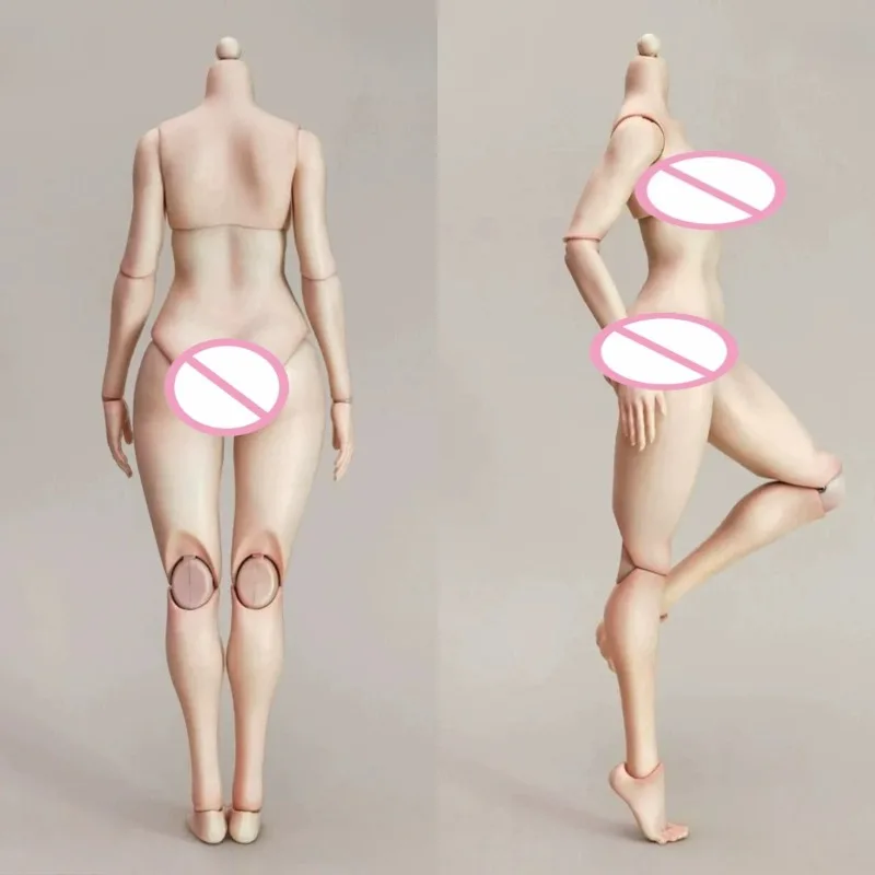 True1Toys EC3025 EC3026 Figura de Acción de 12'' a Escala 1/6, Modelo de Cuerpo Articulado Femenino, Piel Blanca, Cabello Rubio Claro, Busto Mediano-Grande, Glúteos Color Durazno