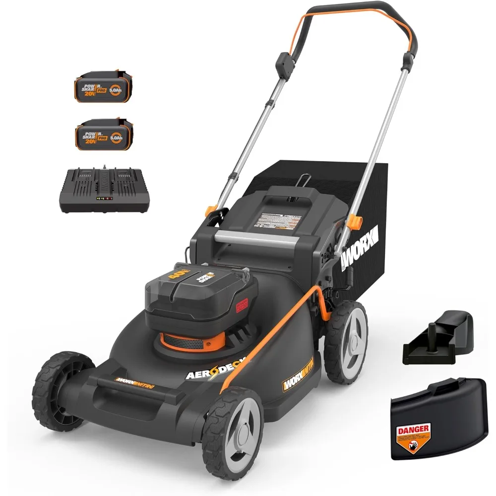 

Nitro 40V 21" Push Lawn Mower w/Aerodeck & IntelliCut, Brushless Battery Lawn Mower Up to 1/2 Acre, Cordless Lawn Mower