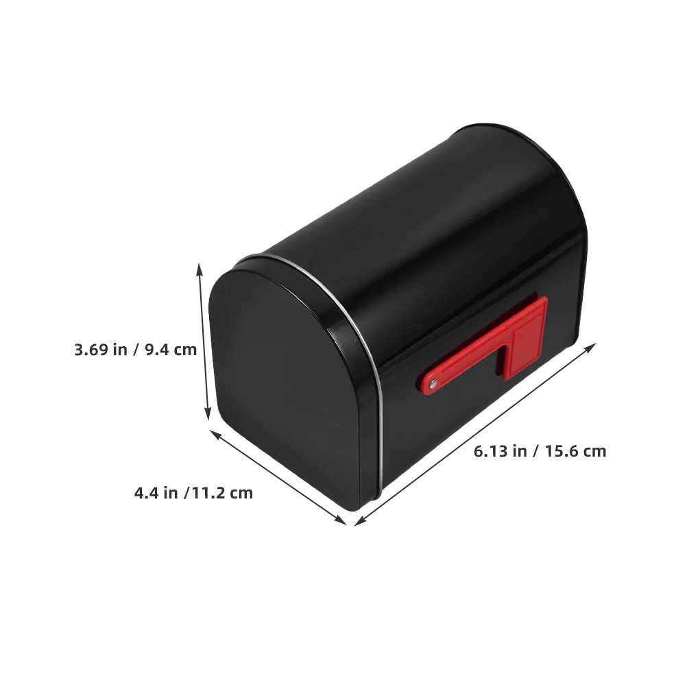 2Pcs Candy Mailbox Tinplate Decorative Storage Box Holiday Decor Metal Treat Container Tabletop Mail Holder Packaging