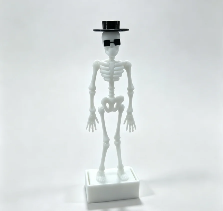 Halloween-Schaukelschädel-Aquariumdekoration, 3D-gedrucktes, nicht-bewegliches Aquarium-Ornament, tanzende Skelettfigur für gruselige Dekorationen – Detail 7