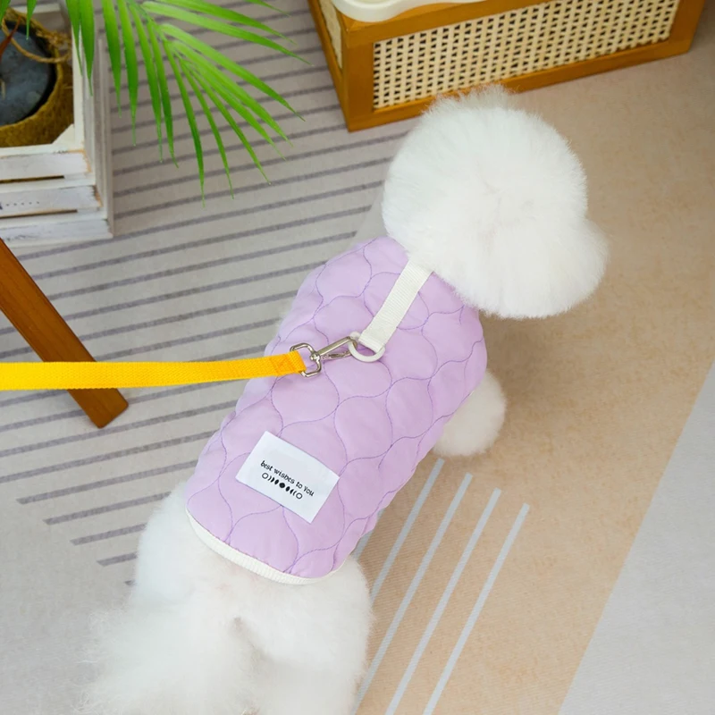 Pet Clothes Autumn And Winter Dog Clothes Teddy Cat Pet Clothes Winter Peach Cotton-Padded Clothes