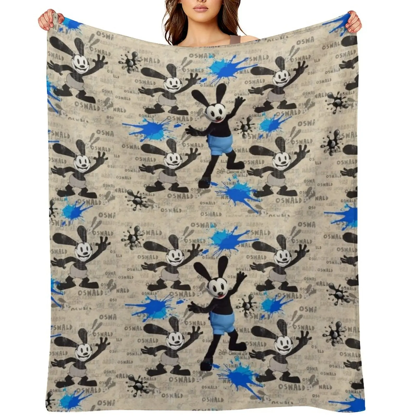 

The lucky rabbit! Throw Blanket Thin Giant Sofa Bed Fashionable blankets ands Blankets