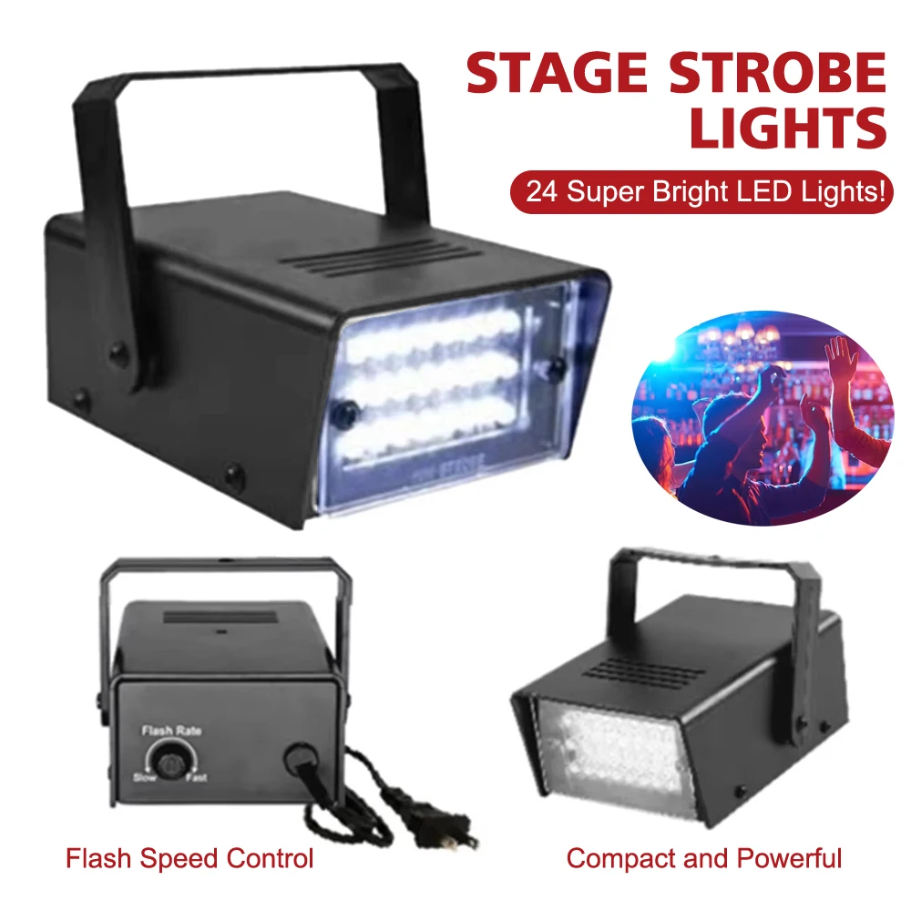 Stage Flash Lighting Strobe Lights Gift Remote Control Flash LED White Adjustable Speed KTV DJ Disco Party Strobe Light