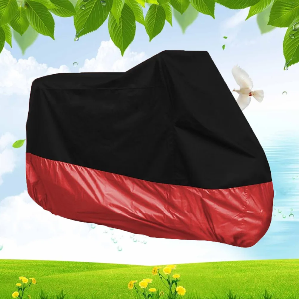 

Чехол для мотоцикла, водонепроницаемый, с защитой от ультрафиолета, для улицы, от пыли, дождя и снега, для квадроциклов и скутеров, XXXXL, черный, красный