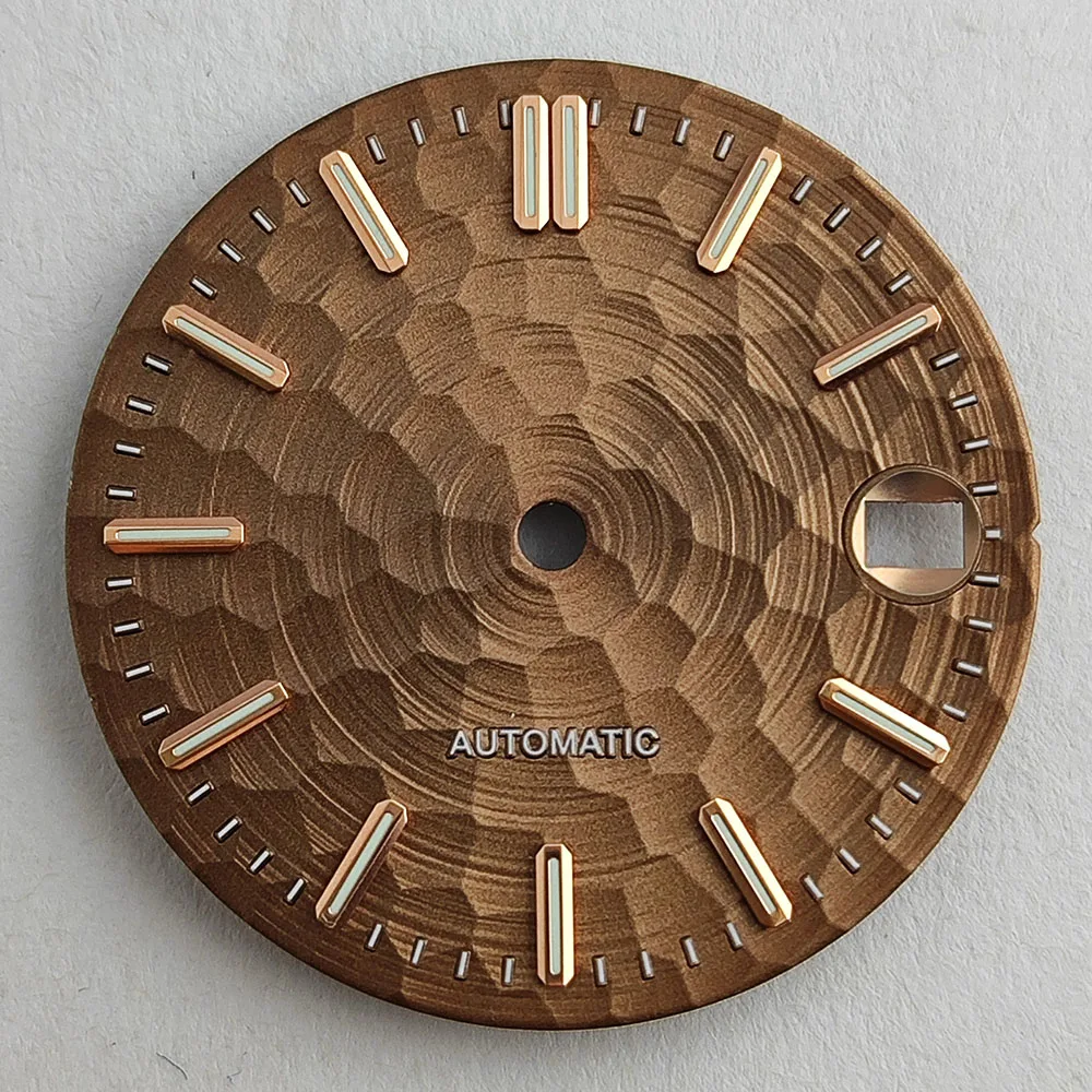 New NH35 watch dial 28.5mm green luminous NH35 dial suitable for NH35 movement NH35 pointer watch accessories