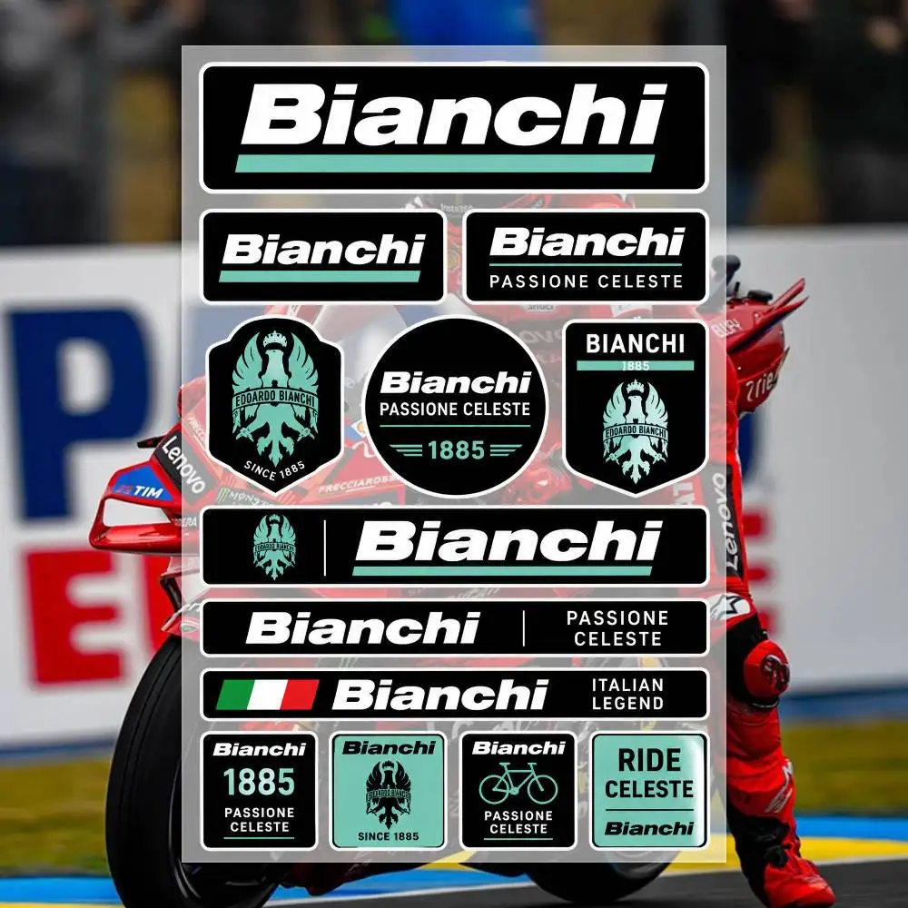 B-iA-nC-hi  Decal Set High Quality Printed and Cut Stickers Motorcycle Sticker