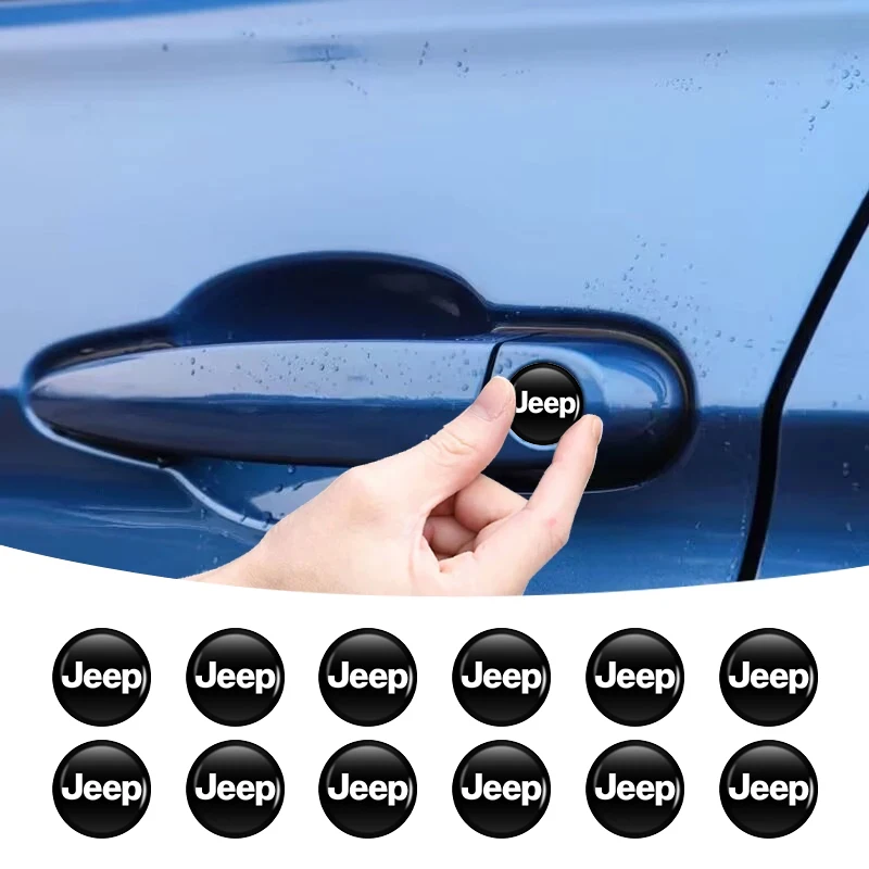 8/12/20Pcs Car Logo Lock Keyhole Stickers decorazione decalcomanie per Jeep Renegade Grand Cherokee Compass Patriot Wrangler Liberty