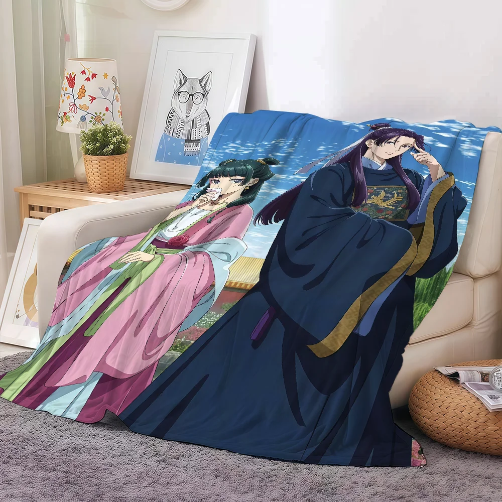 Anime The Apothecary Diaries Blanket For Sofa Office Bed Plane Travel Sleep Read Relax Camping Soft And Warm