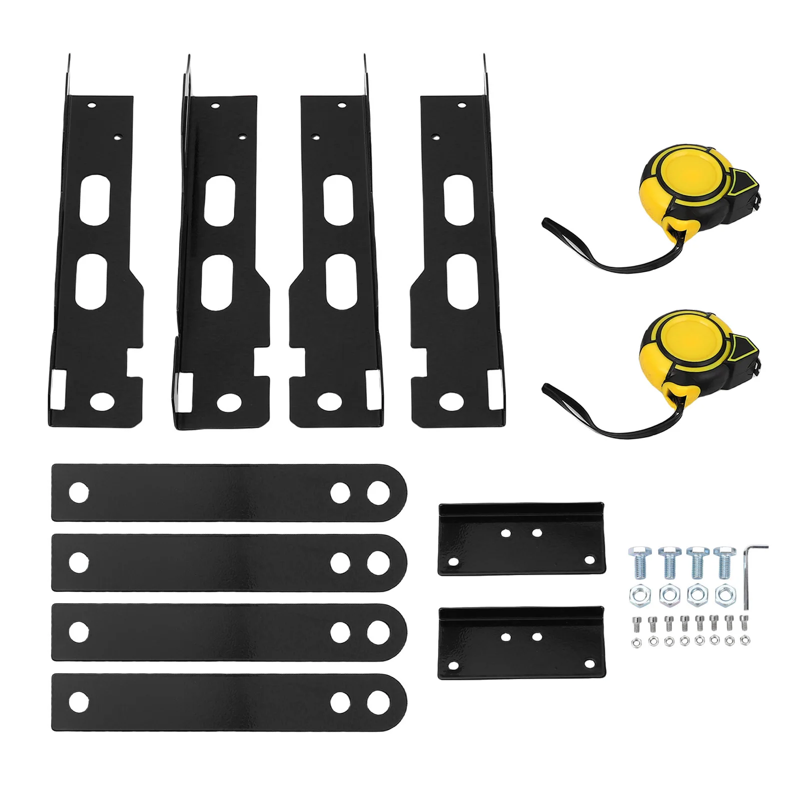 

Wheel Alignment Tool Black Iron Automotive Toe Alignment Tool Plate with 2 Tape Measures Wheel Alignment Tool with Tape Measure