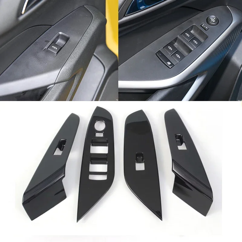 For Chevrolet Trax 2024 ABS Black Color Gear Panel Head Window Switch Panel Air Condition Outlet Console interior Accessories