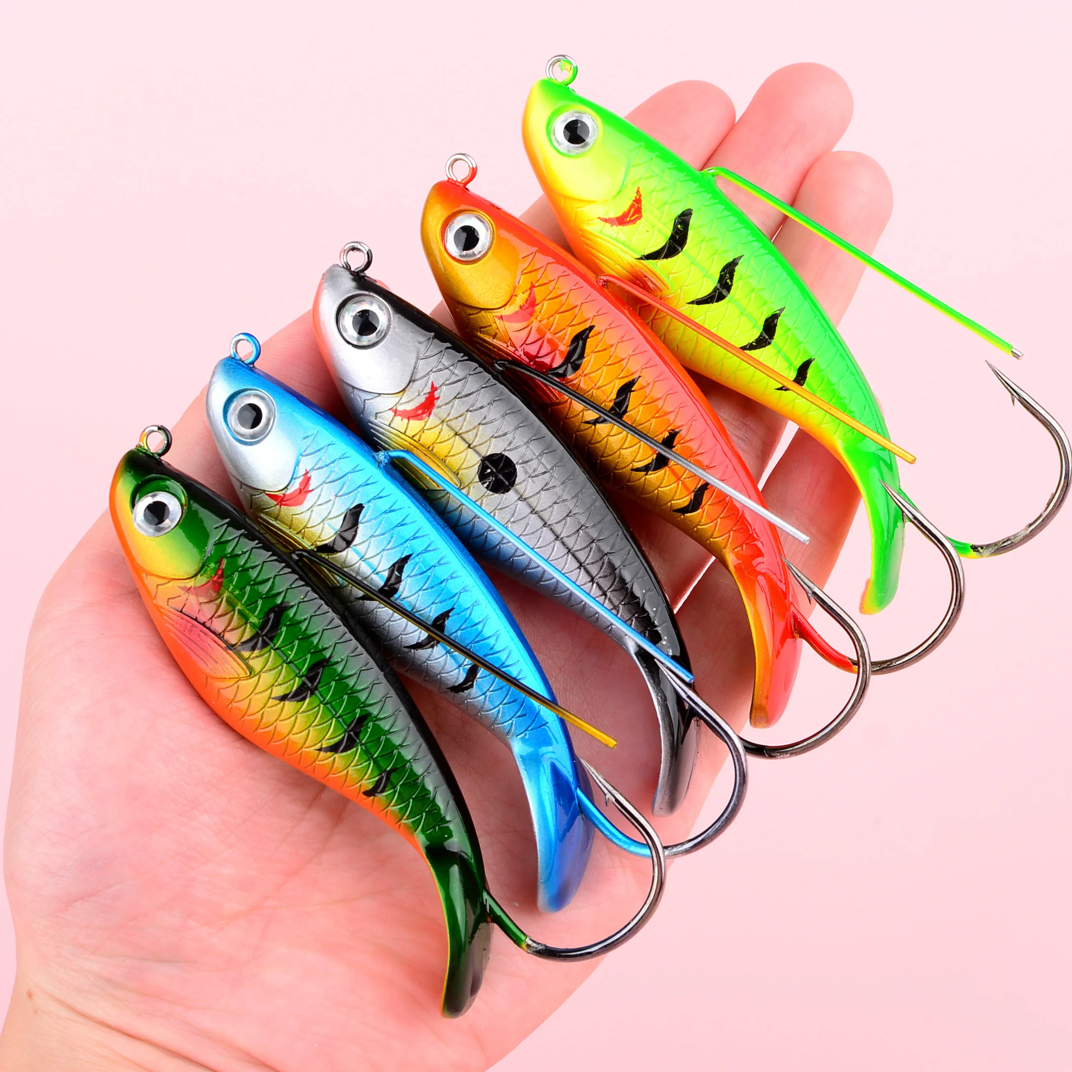 Isca Artificial VIB para Pesca 9cm/19.5g, Isca Dura Anti-ervas, Isca Artificial com Corpo a Laser, Isca Realista para Pesca