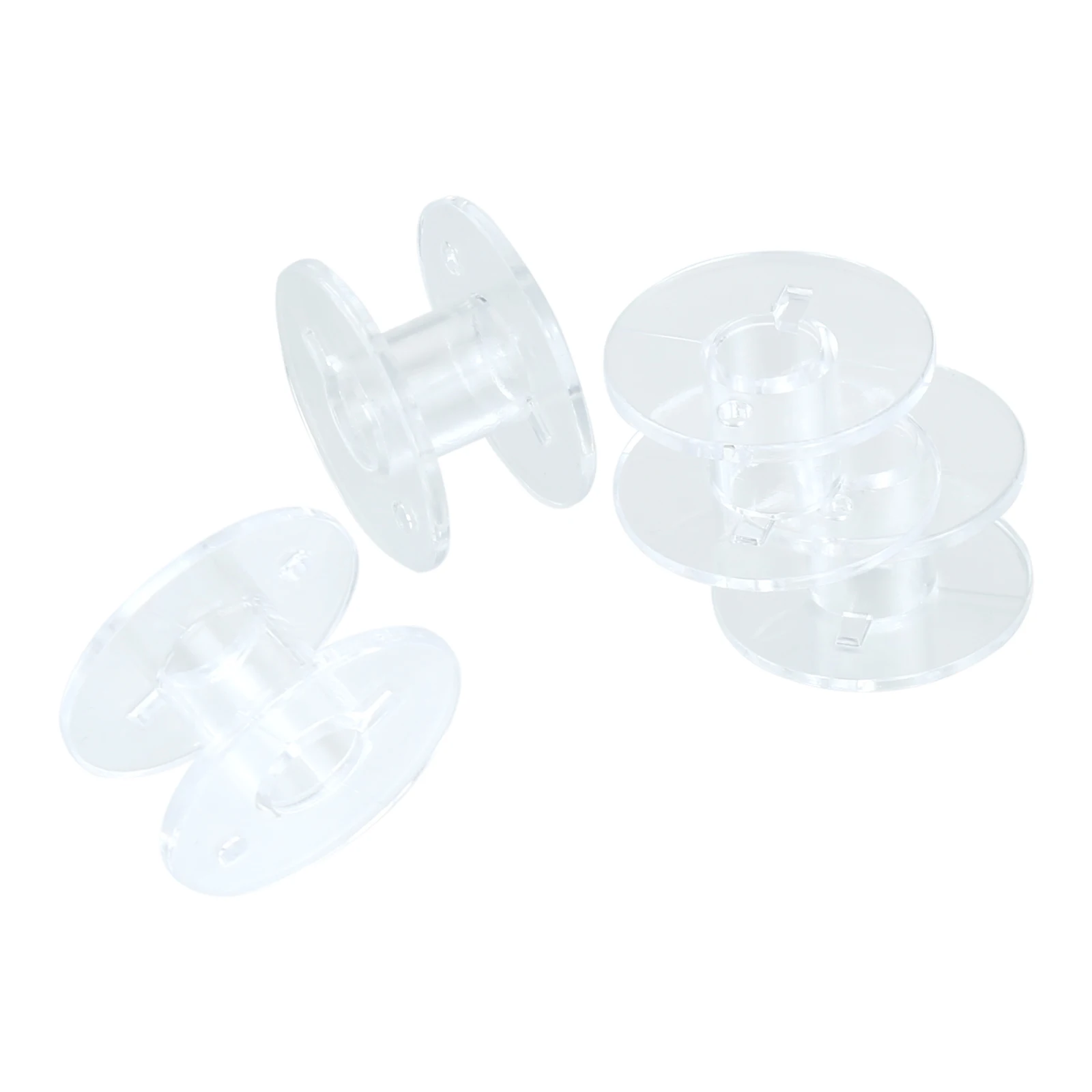 20Pcs Clear Transparent Plastic Home Sewing Machine Spool Empty Threads Bobbins Universal Sewing Supplies Accessories 2cmx1.1cm