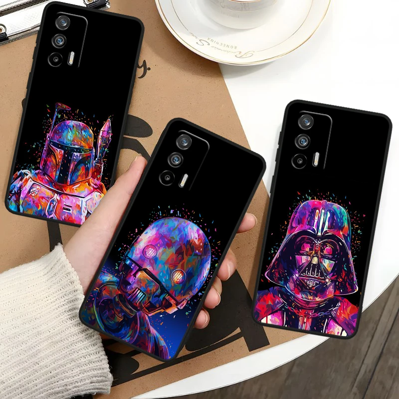 S-tar W-ars Dark Samurai For OPPO Realme GT3 2 C55 C33 C35 C30S C31 X3 X2 Q5i Q3S C21Y Pro Black Silicone Phone Case