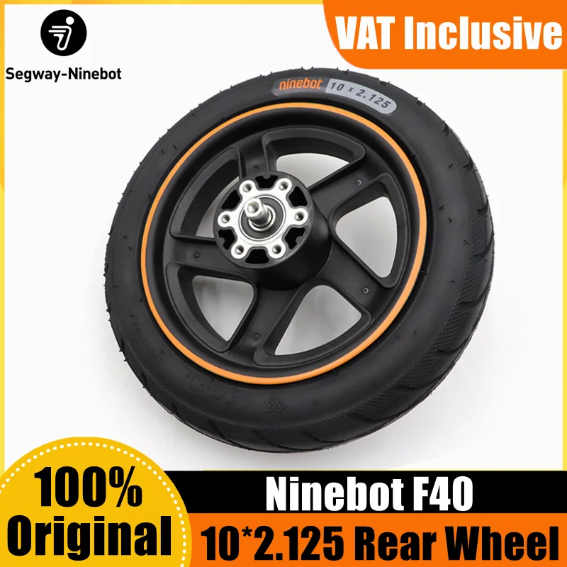 Original 10x2.125 Rear Wheel Assembly For Ninebot by Segway F40 F40D F30 F20 Electric Scooter With ABS Wheel Hub Accessories