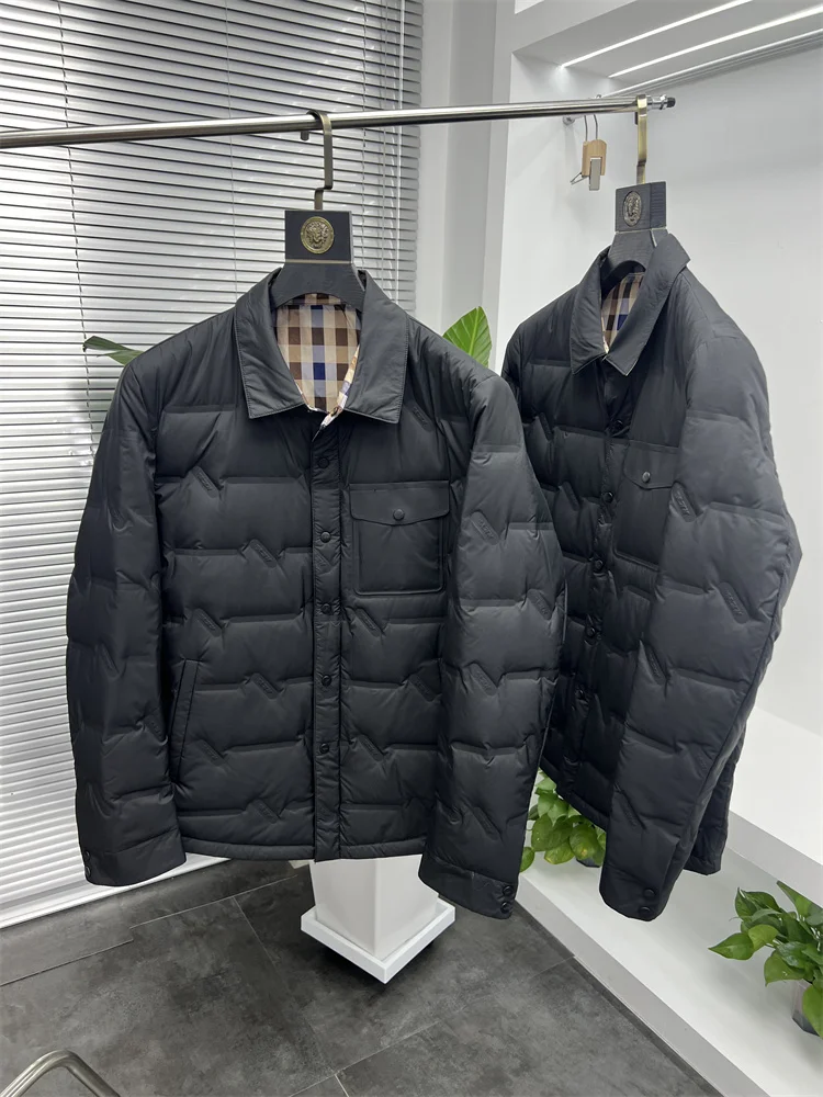 

Lightweight Casual Men's down Jaet Warm Collar Busin Sle Faion Urban Regular Length Outerwear Winter Coat