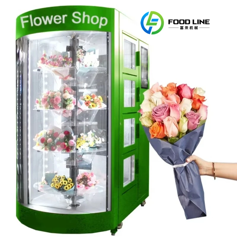 Multi-color size flower vending machine Self-service flower bouquet Automatic retail vending machine custom
