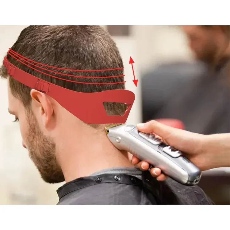 DIY Haircuts Curved Silicone Haircut Band Neckline Guide Shaping Styling Styler Ruler for Men Adjustable Hair Styling Tool