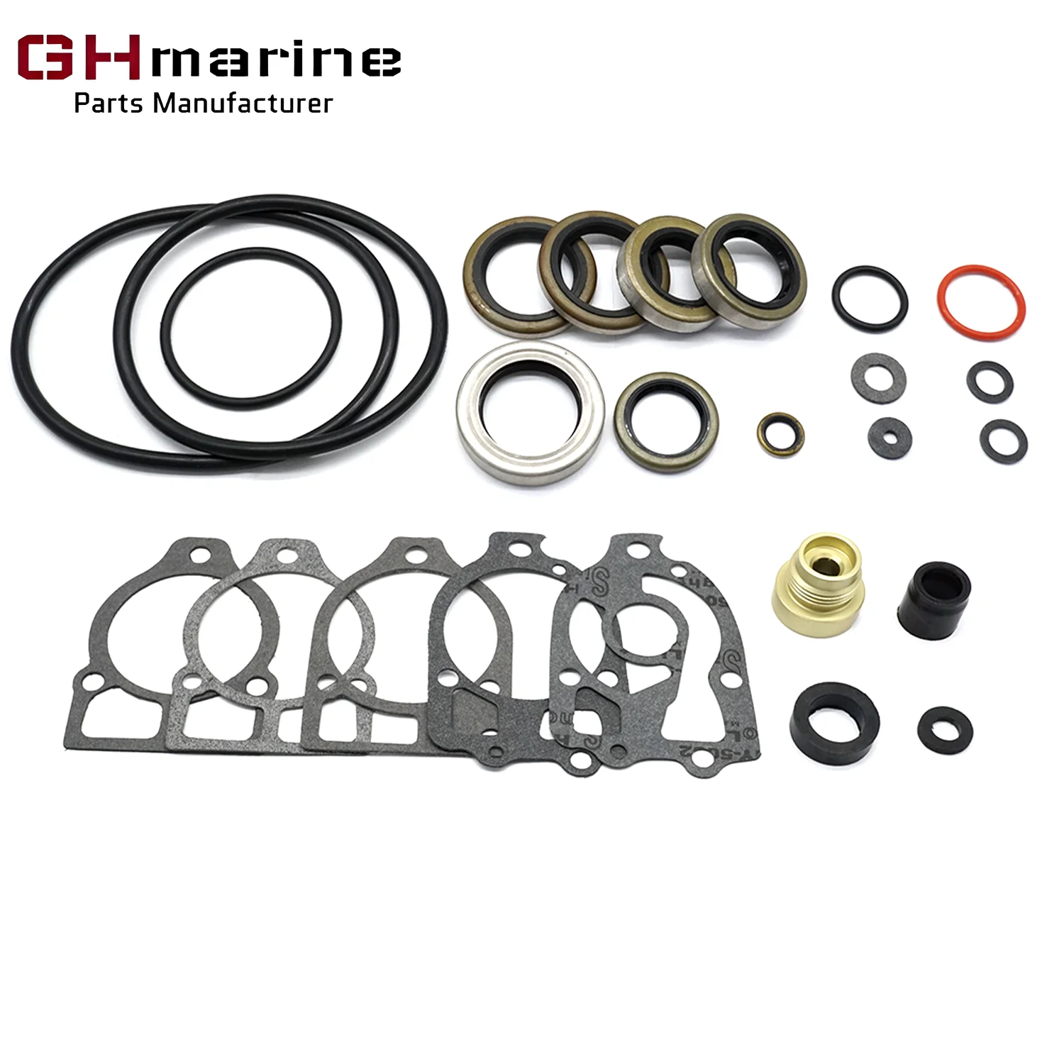 Lower Unit Gearcase Seal Kit For Mercury 90 Hp 6 Cyl Mariner Force 115 140 150 175 225 HP 4845301 & Up WSM 18-2653 26-55682A1