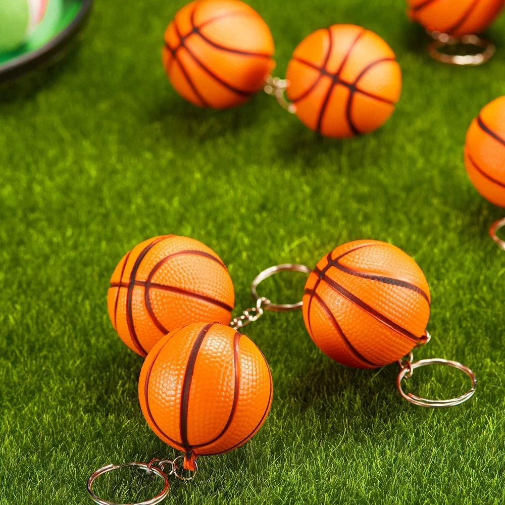 12-24 Stück Basketball-Schlüsselanhänger, Sport-Schlüsselanhänger, kreativer Mini-Schlüsselanhänger, Rucksack-Anhänger, Autozubehör, Geschenk, Sport-Thema – Detail 2