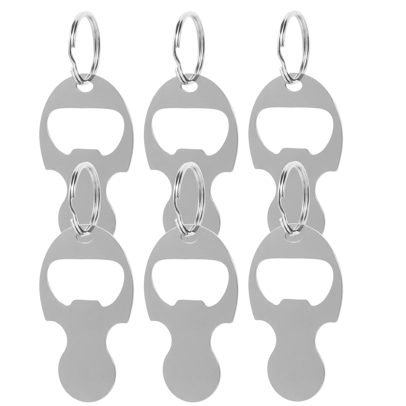 6 Pcs Cart Token Hanging Keyring Portable Dolly Trolley Tokens Accessory Handtruck Shopping Pendant Chain Rings Coin Keychain