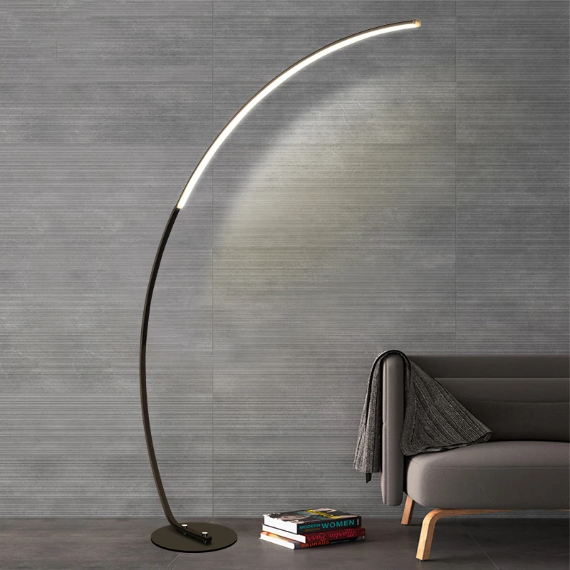 Floor lamp led simple modern living room study creative personality eye protection vertical bedside bedroom fishing lamp