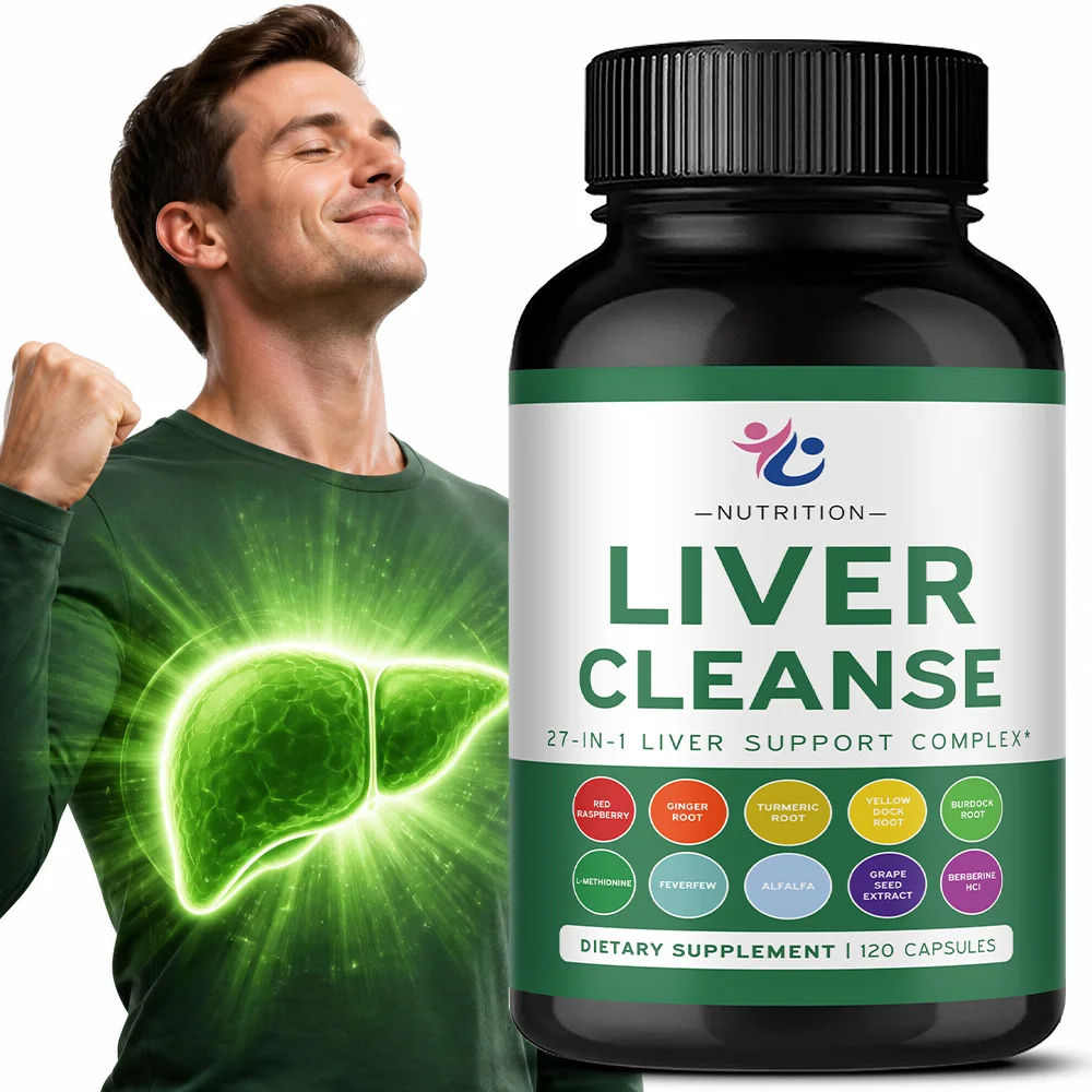 Liver Detox Supplement - Protect Liver, Anti-oxidation, Detoxify, Promote Metabolism, Vegan - 120 Capsules