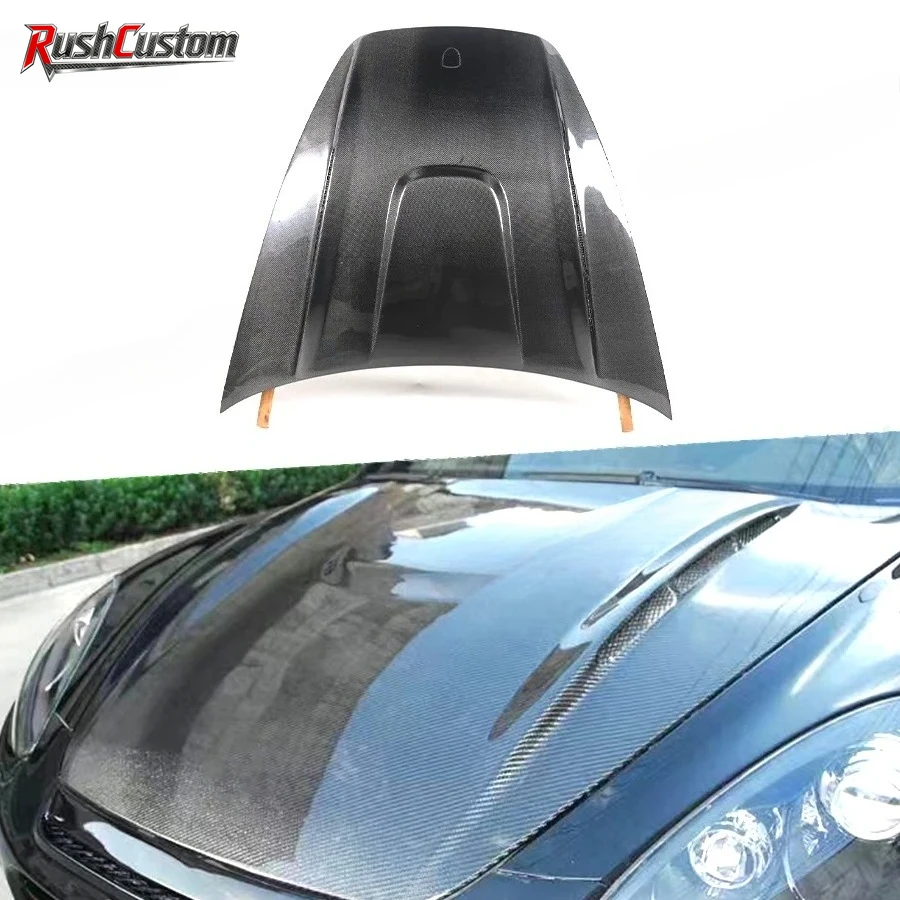 

For 10-14 Porsche Cayenne 958 Carbon Fiber Car Front Bumper Engine Cover Hood Bonnet Vent Parts Body kit