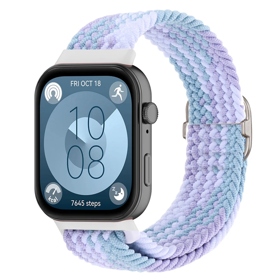Gevlochten elastische nylon band voor Huawei Watch Fit 5/4/3 armband vervangende polsband voor Huawei Watch Fit 4 Pro/5 Pro riem