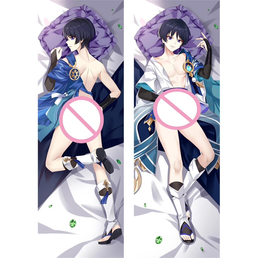 

Game Genshin Impact Balladeer Wanderer Dakimakura Body Pillow Case Printed Scaramouche Hugging Body Prop Peach Skin