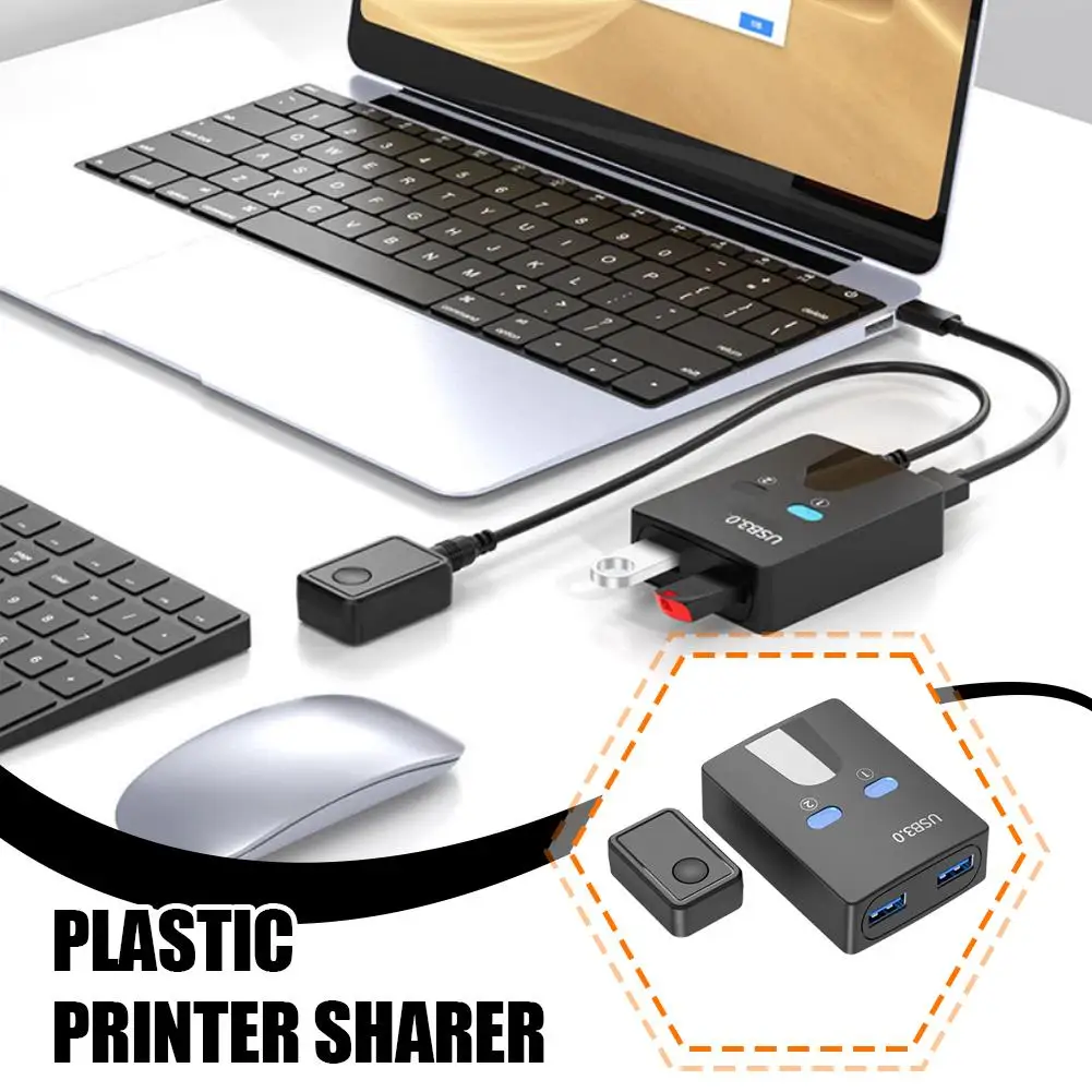 2 Ports USB3.0 Hub USB Switch Printer Sharer Two Computers A USB Out Share Device Disk Splitter 1 Share Printer U In USB 2 P8M5