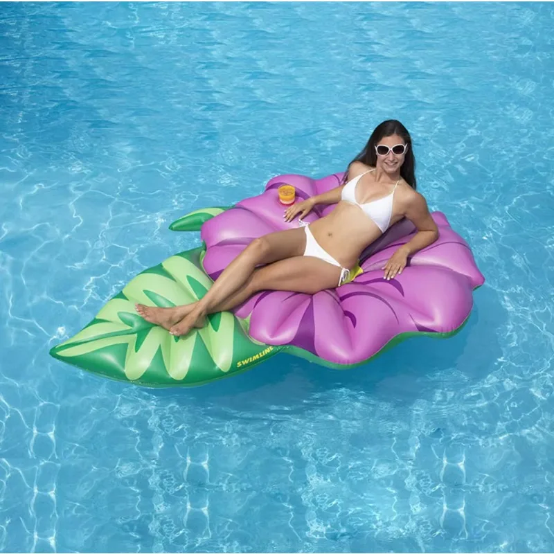Factory direct supply of water reclining chairs, flower-shaped outdoor water floating beds, water inflatable floating bed mats