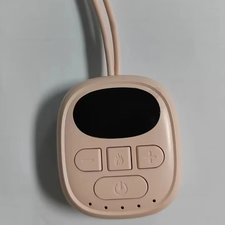 15-Level Electric Pulse and 3-Level Heating Pendant Necklace Double Pulse Hot Compress for Muscular Soreness EMS Massager