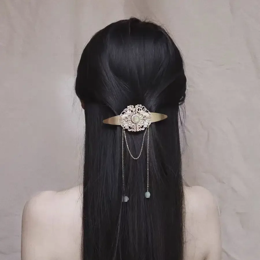 Hanfu Kopfbedeckung Vintage schöne Haarspange Retro Haarspange Krone Prinzessin Cosplay Quaste Zubehör