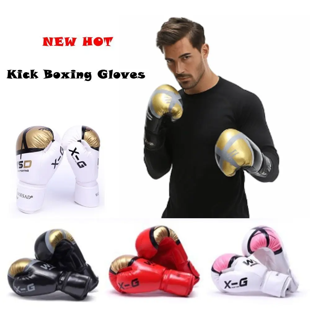 

Новые боксерские перчатки из искусственной кожи, дышащие регулируемые тренировочные перчатки, толстые боксерские перчатки с полным покрытием