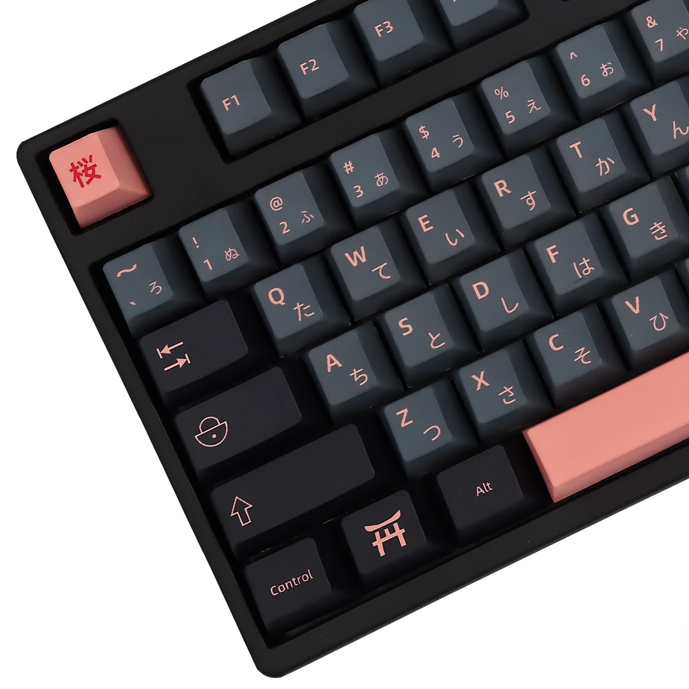 131 Keys Night Sakura GMK Clone Keycaps For Mx Switch Mechanical Keyboard Cherry Profile PBT Keycap DYE-SUB Japanese Key Caps