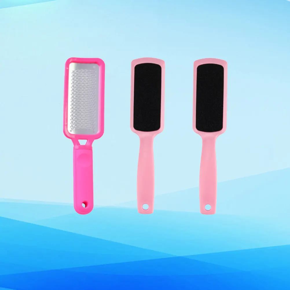 3Pcs Foot File Set Professional Pedicure Tool Stainless Steel Foot Grinding Tool for Callus Removal Hard Skin Exfoliator Women