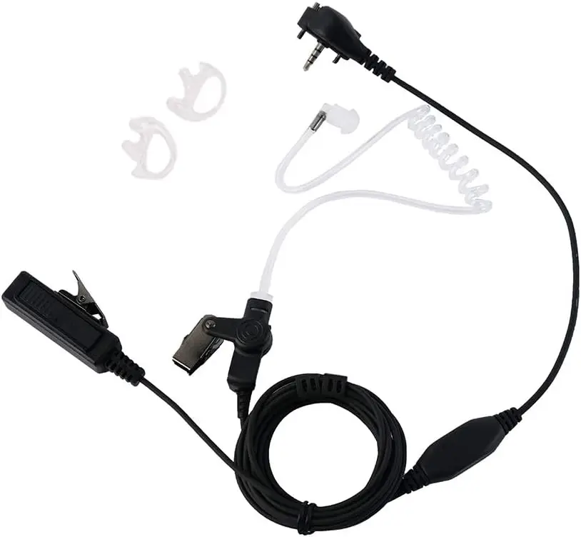 Vx-261 Earpiece Headset with Ptt Mic for Yaesu Vertex Standard VX-230 VX-231 Walkie Talkie 10 Pack Black