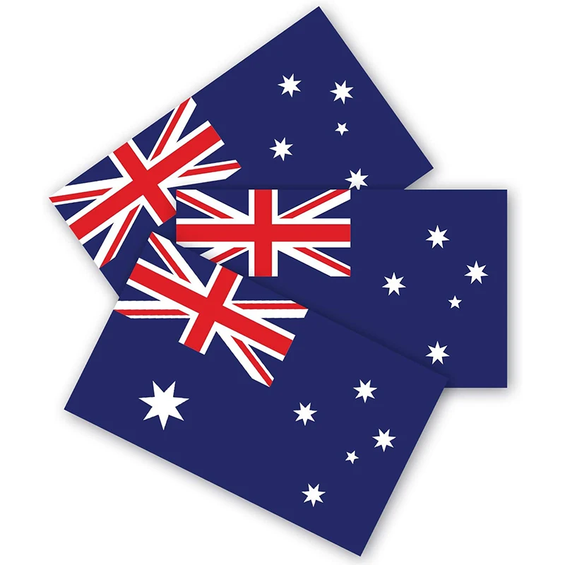 Australian Flag Bumper Stickers 3 Packs Are Made of Durable Waterproof Material, Car/truck Ship/MacBook/laptop Auto Decoration