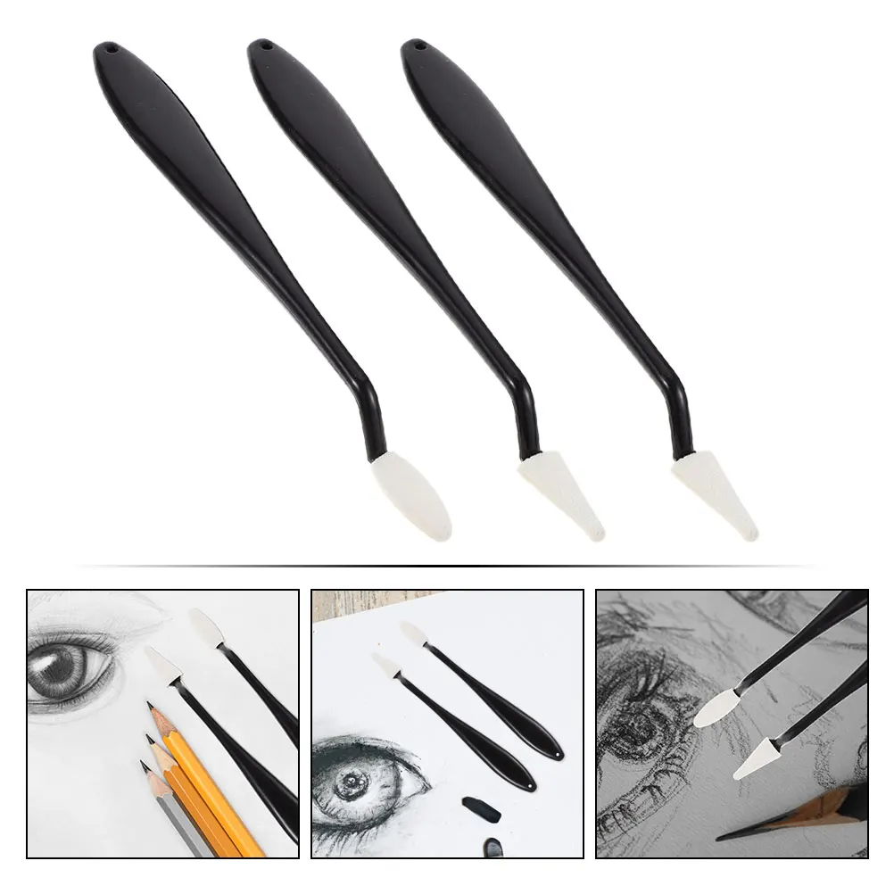 

1 Set Art Sketch Wipe Knife Washable Brush Sponge Highlight Artist Correction Detail Eraser Pen Sketch Clean Tools Drawing