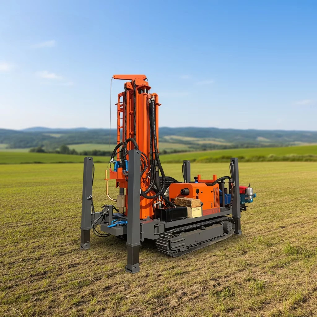 200m 260m 300m Crawler Mounted Hydraulic Water Well Drilling Rig Deep Borehole Drill Machine for Mining Geothermal