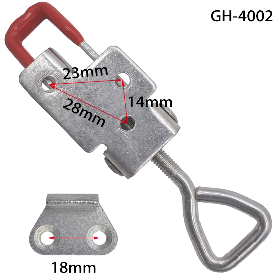 Clamp Tools Latch GH 4002 Adjustable Toolbox Case Metal Toggle Catch Clasp Quick Release Clamp Anti-Slip Push Pull Toggle