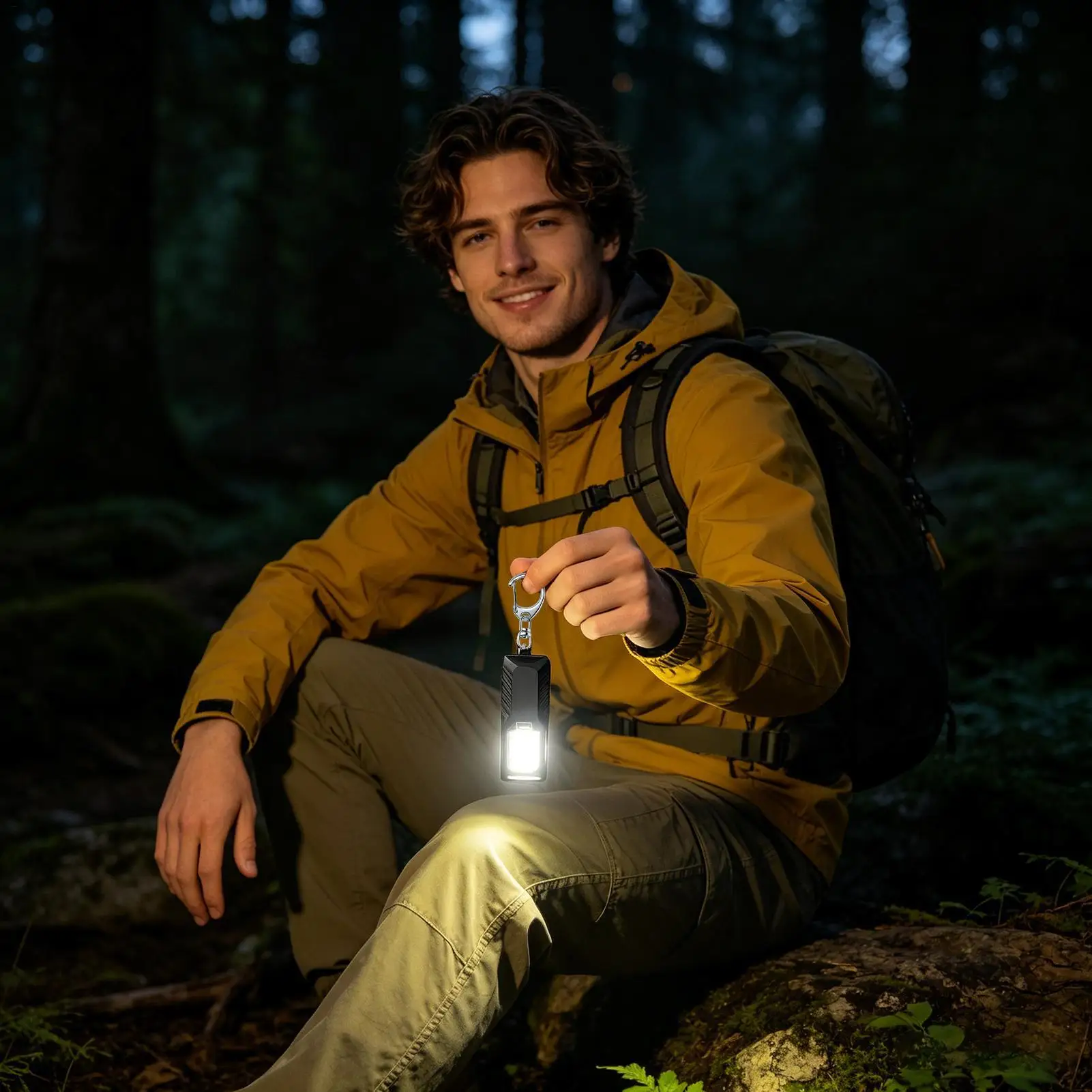 Keychain Light With Clip Small Waterproof Charm Camping Keychain USB LED Flash Light For Indoor Fishing Hiking Camping Climbing